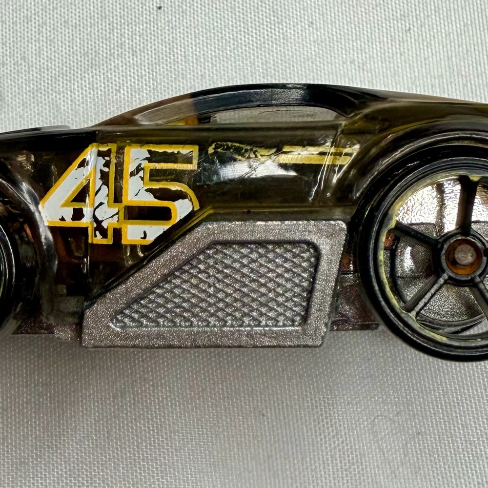 Hot Wheels 2004 Horseplay Clear Gray #45 Loose yellow‎ Rims